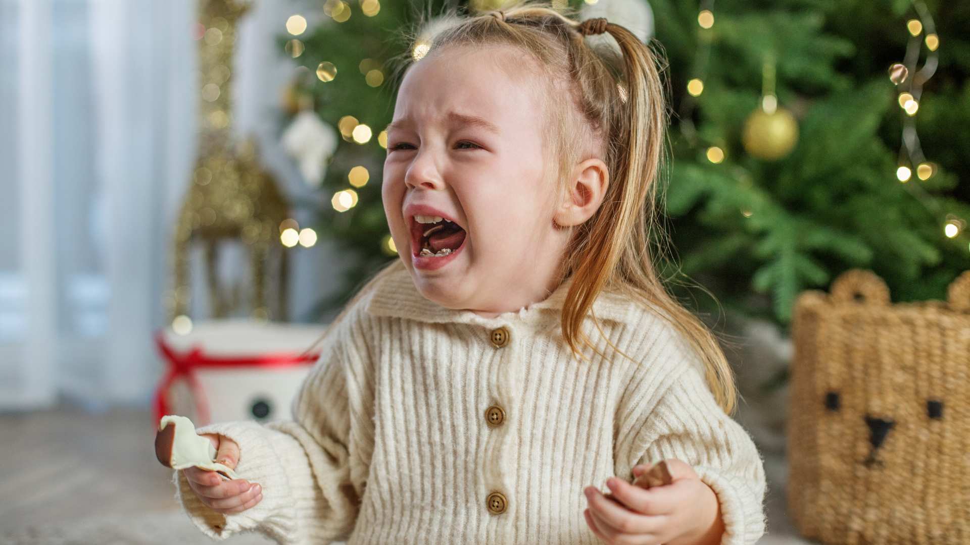 A young child visibly upset and crying, illustrating how overload can look during challenging moments in autism